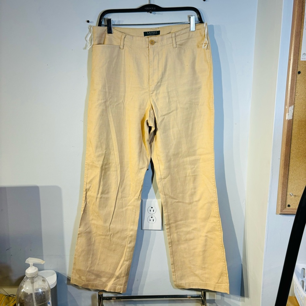 Lauren Ralph Lauren Petite Women's Khaki Straight Jeans